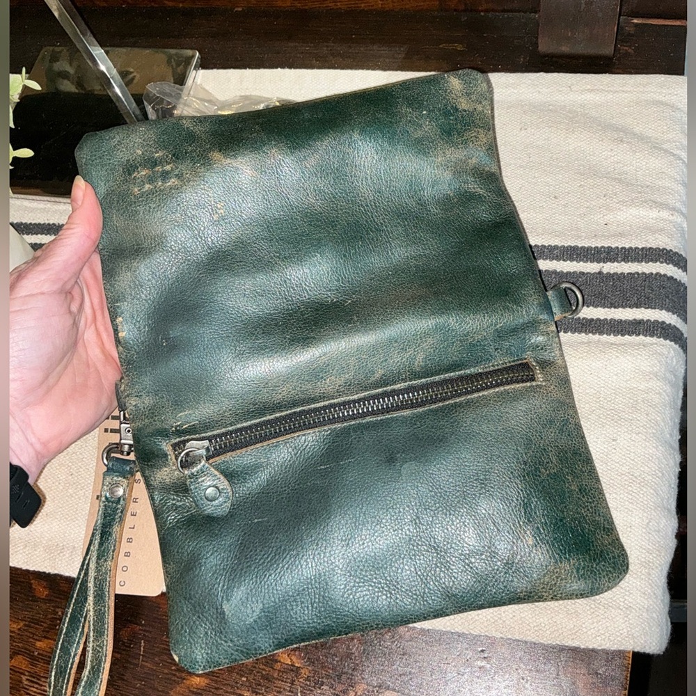 NWT Bed Stu Leather Cadence Wallet Wristlet Crossbody Bag Dark Teal Lux MSRP 175 - Picture 9 of 14